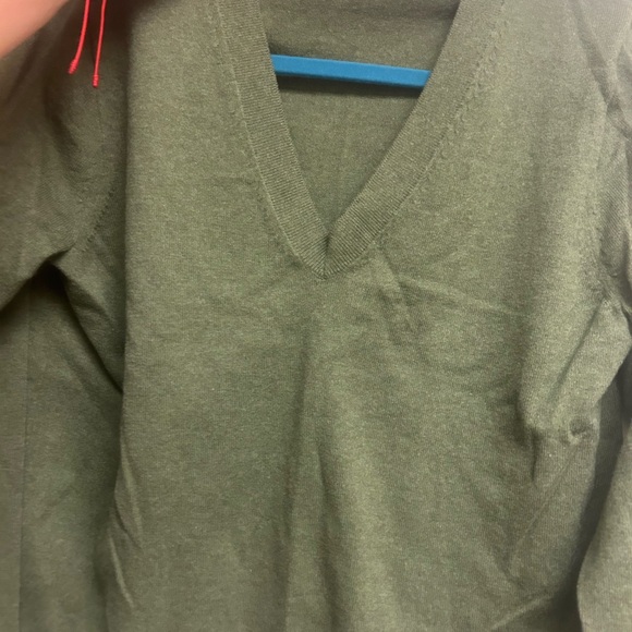 J. Crew Olive V-Neck Sweater - Picture 5 of 5